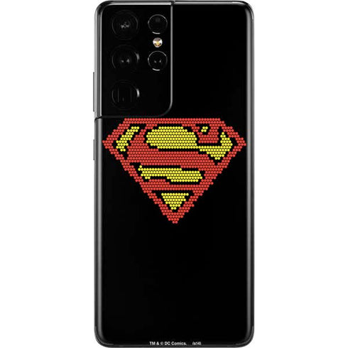 DC Comics Superman Logo Pixels Galaxy S21 Ultra 5G Skin